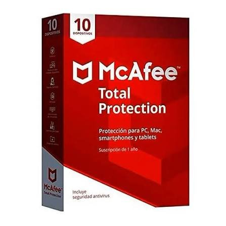 Mcafee Total Protection (10 Dispositivos) 1 año — SKU 00013